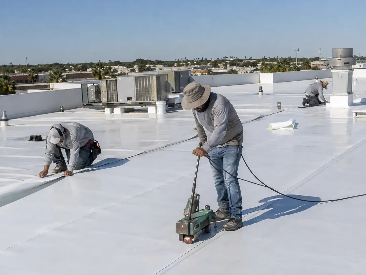 Projects 7 Commercial TPO low-slope roofing installation