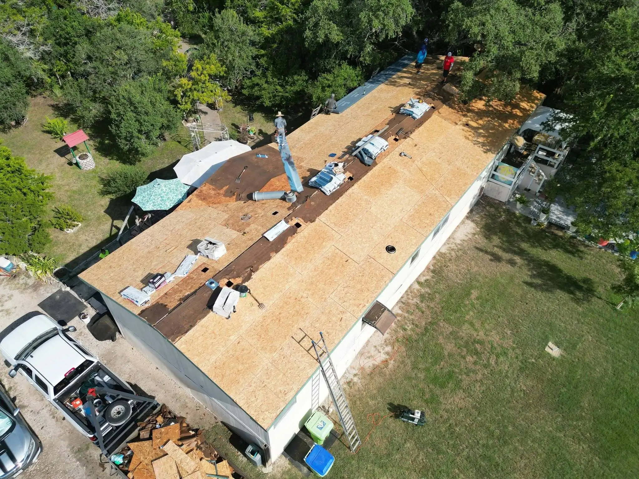 Projects 4 New roof decking installed during roof replacement work