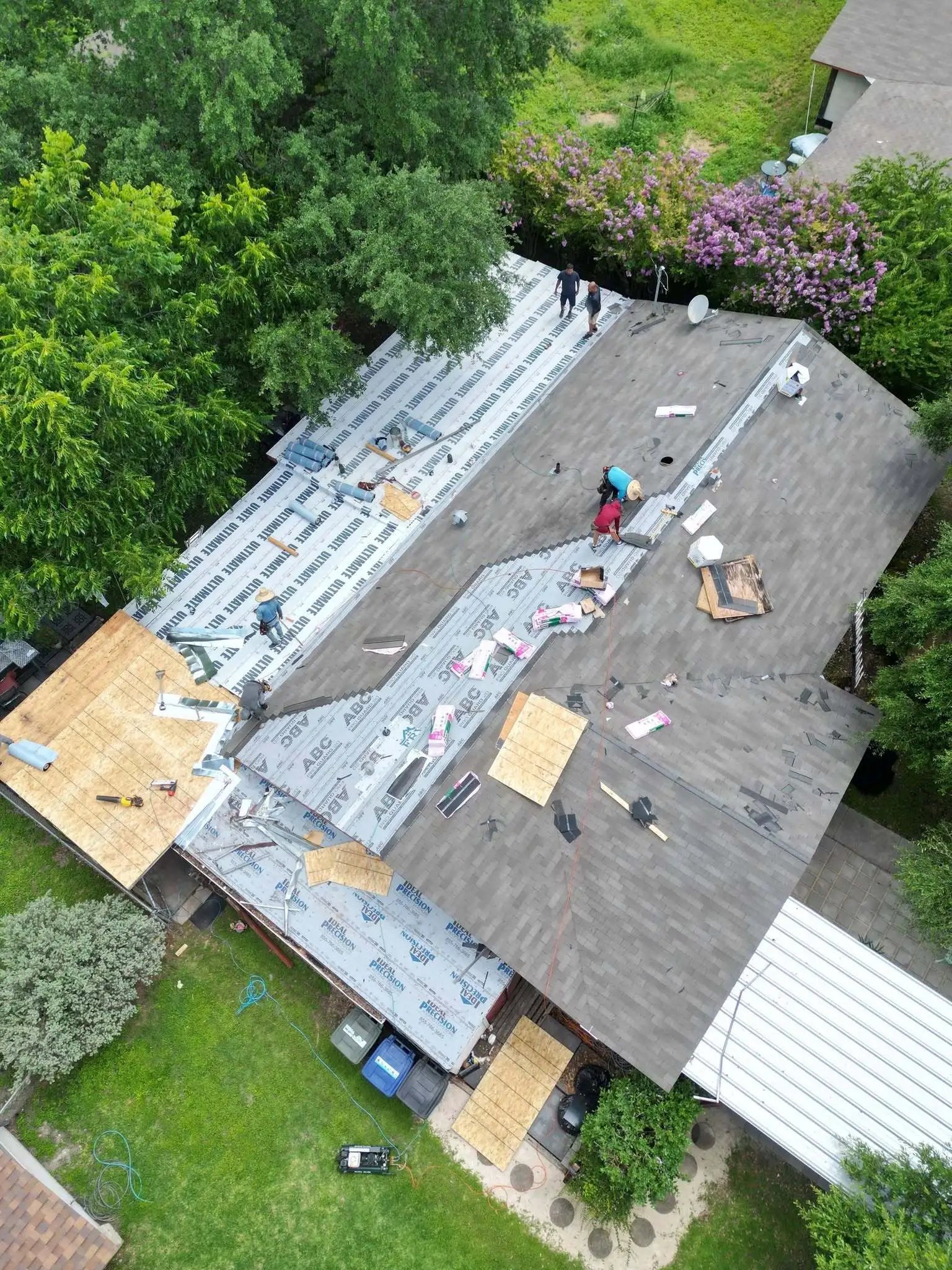 Roofing In Quemado, TX 1 Roof replacement in progress in Eagle Pass, TX